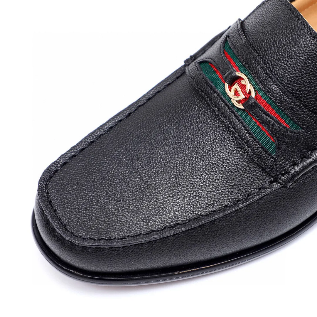 Men's shoes 💰500 💐Gucci GUCCI official website men's business formal leather shoes updated 💥Hong Kong counters synchronized new styles 💥completely one-to-one replica shipments 👍Except for zero difference in counter quality, they are all made of imported first-layer pebbled calfskin uppers with original hardware buckles ➕water-dyed cow 🐂 leather lining, original combination outsole, matching code 38-44 (45🉑️customized)
